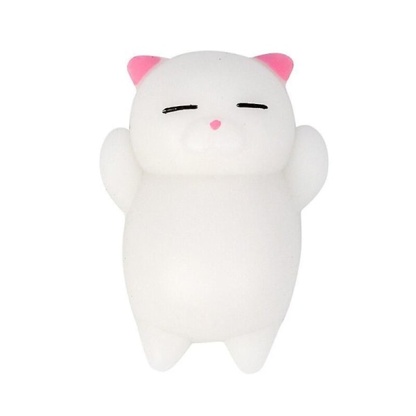 Tegneseriekatt Squishy Leke TPR Myk Dyr Antistress Ball Morsom Søt Abreact Sticky  [DmS] pink cat 1