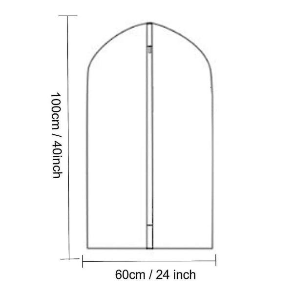 Klespose 6 stk (60x100cm) klesdeksel dressdeksel - langtidslagringsstil 2BY