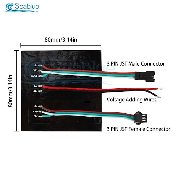 1 st Ws2812b Rgb Led Digital Flexibel Individuellt Adresserbar Panel Ljusremsa Ws2812 8x8 16x16 8x32 Modul Matris Skärm Dc5v 16X16CM