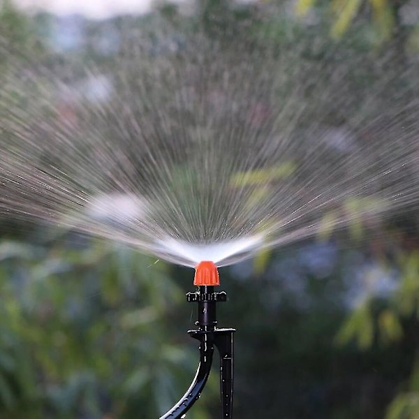 Utmärkt 5-30m Självprimande Pumpset 90/180/360/remsa Bevattningssystem för Trädgård 1/4' Automatisk Bevattningsutrustning 100-240vspray X-nozzles only