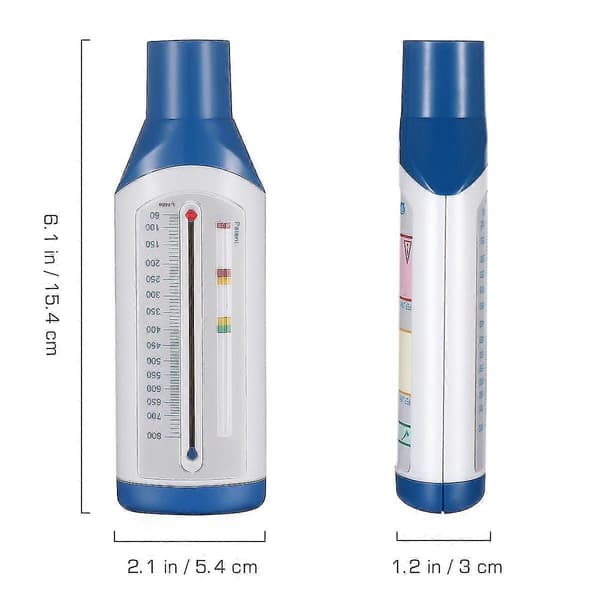 Bærbar Spirometer Peak Flow Meter Eksspiratorisk Flow for Lunge Astma Detektor Pustefunksjonsmonitor for Voksen
