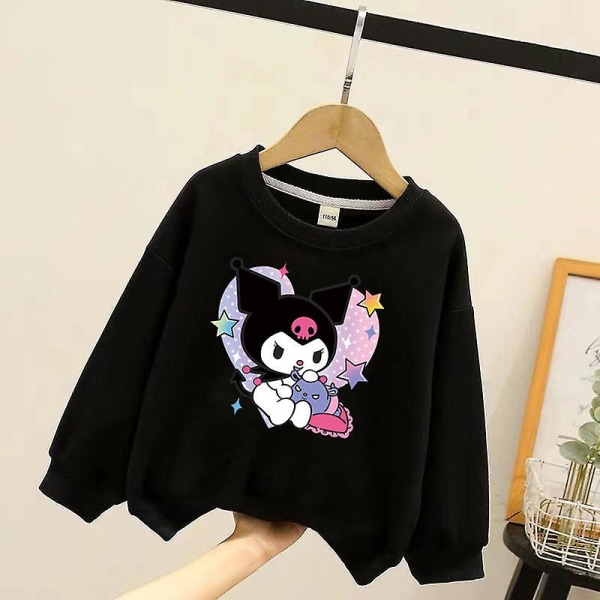 Sanrioed Anime Kuromi Cinnamoroll Melody Plys Børnetrøje Baby Dreng Pige Langærmet Tøj Frakke Træningstøj Sportswear Gave NM-19WER 150