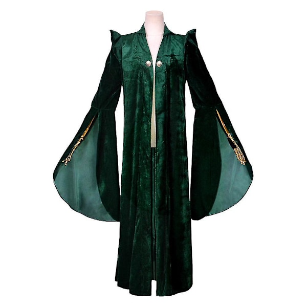 Halloween Harry Potter Minerva McGonagall Professor Hogwarts Rektor Lång Klänning Halloween Kostym Cosplay Kostym-r M