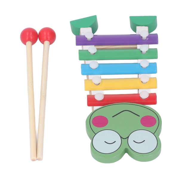 Träxylofon Flerfärgad Baby Percussion Musikinstrument Leksaker för Förskola Lärande Groda