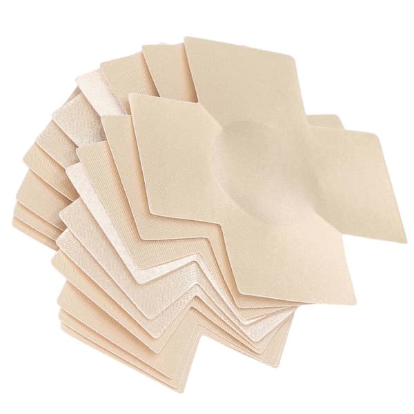 10 Par Satin Nippel Pasties för Kvinnor Korsform Engångs Bröst Nippel Skydd