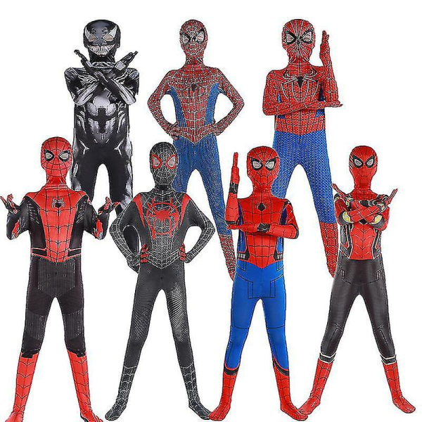 Halloween Expedition Miles Extraordinary Spider Spider! Xia Tight Fitting Elastic Spot Cos Animation Clothing. Iron Man Joins Hands 170