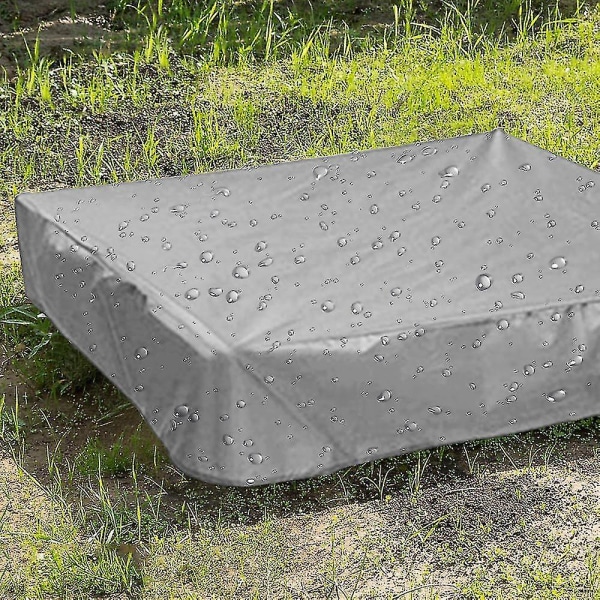 Vattentät Sandlåda Täck, Presenning Sandlåda Täck, Leksak Sandlåda Täck - XC Grey 150x150x20cm
