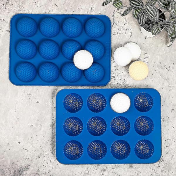 Golfbold Chokoladeform Silikone - Cake Pop Forme Med 12 Huller Zx