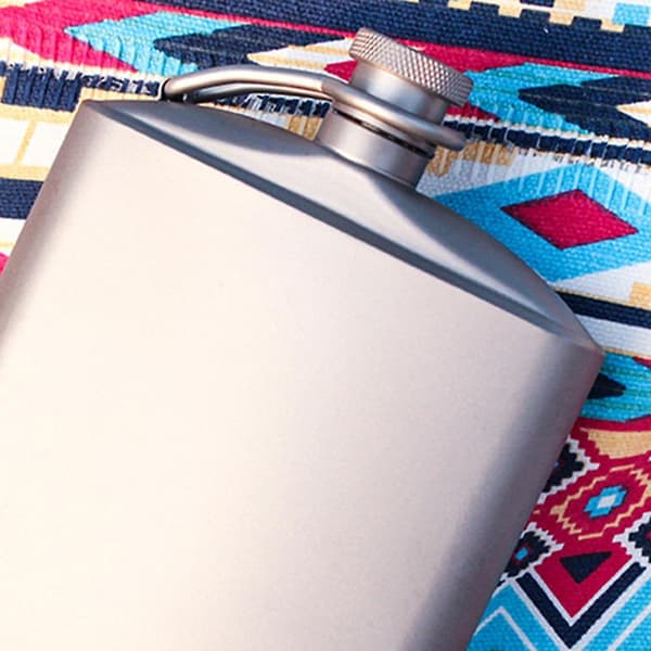 Titanium Lommeflaske Vinbeholder til Camping Vandreture Rejser Have Silver 260ml