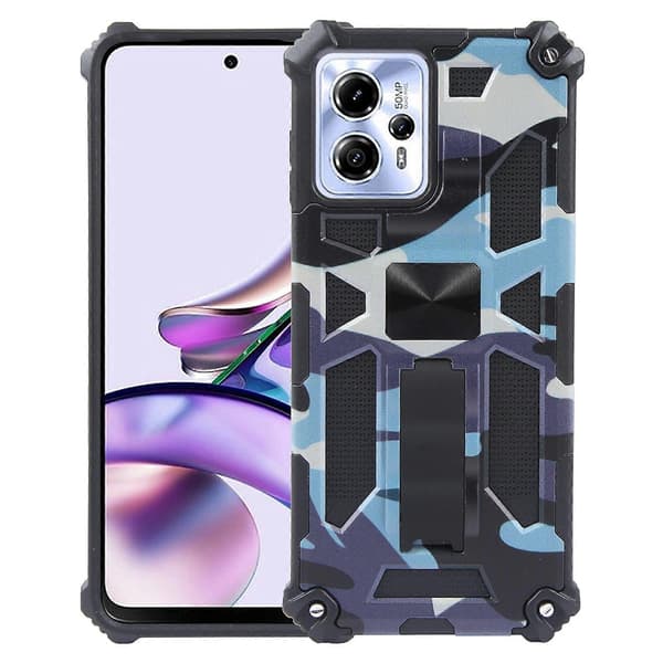 Kamuflasje Armor Støtte TPU + PC Magnetisk Telefondeksel