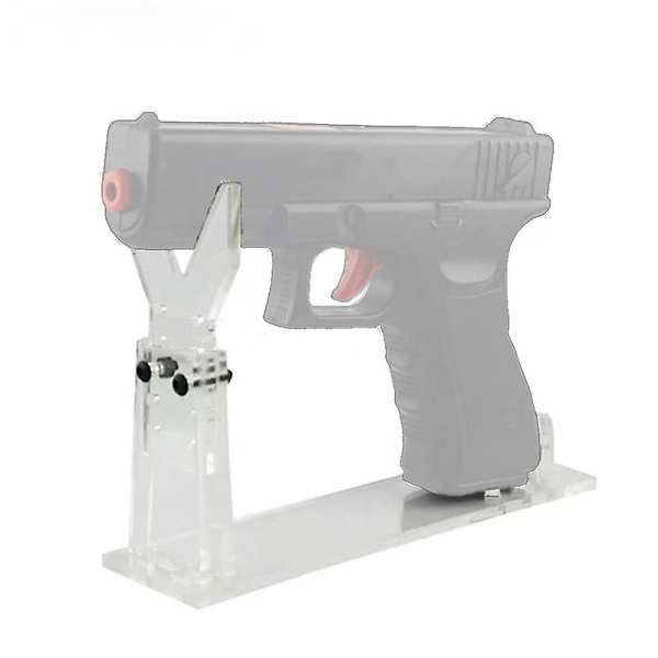 Klar Akryl Håndvåpen Display Stativ Pistol Stativ Holder For 5 Girs Justerbar Kort Lekevåpen Modell Visning Stativ Black