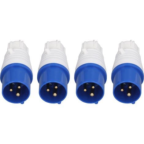 Industrielle 16A IP44 Vandtætte Stik med Messing- og PP-forbindelser 220-250V