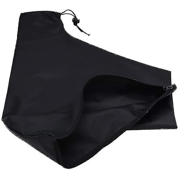 Elektrisk løvblæserpose, støvsuger-shredderpose til løvblæserstøvsuger lynlåspose, sort, 44*35*60cm