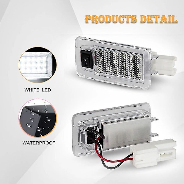 18SMD Hvide LED Indvendige Bagagerumslys Bagagerumslampe Ingen Fejl Til Toyota RAV4 MK5 XA50 OEM 81250-48010 White LED