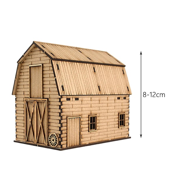 1:72 Europeisk ladugård modell DIY för arkitekturmodell sandbord dekoration lada A barn A optional