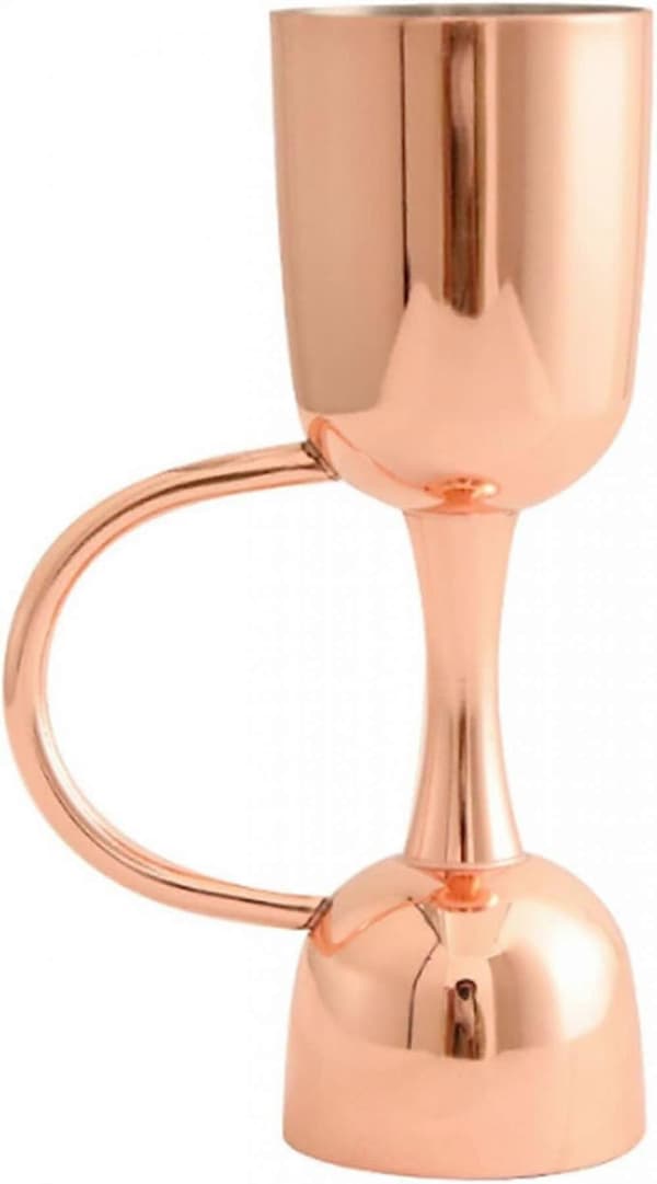 Cocktail Jigger for Bartending, 20ml/50ml Bartending Alkohol Måleverktøy Rustfritt Stål Dobbel Jigger med Håndtak (Rose Gull) [DB]