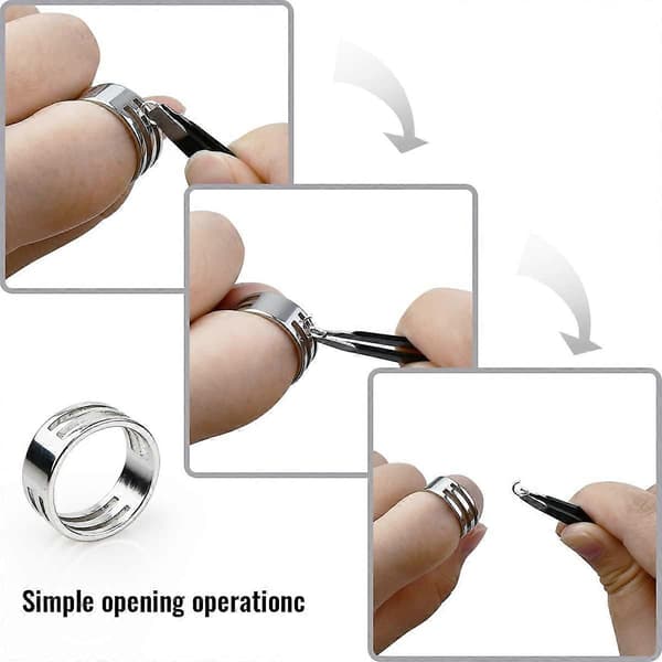 600 st Silverpläterade Slutna Öglor Set Delade Ringar Cirkelspänne med Ring