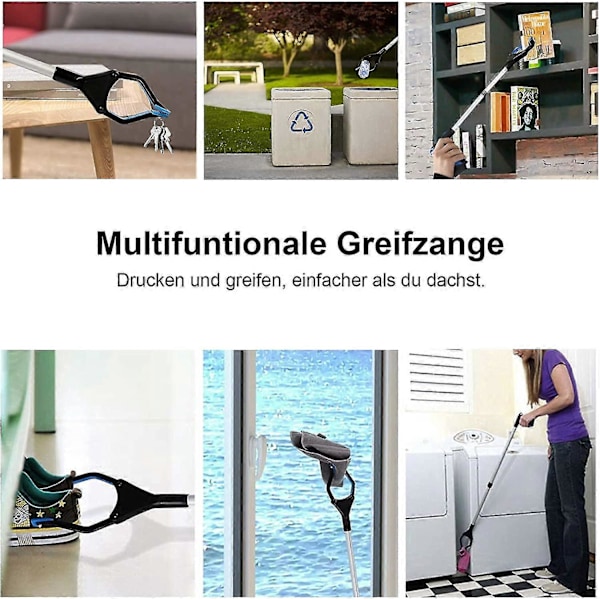 Griffer, 82cm Foldbar Gripper Lavet Af Aluminium Med Roterende Gummi Mixer, Gribende Tang Til Seniorer Foldbar Lang Arm Forlænger Til Affald/Kast P