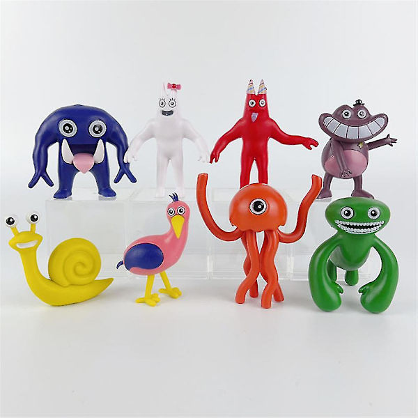 8-pack Garden of Banban Figurer Jumbo Josh Leksaker för Vuxna och Barn, Monster Horrorfigurer Samlarobjekt för Fans Present