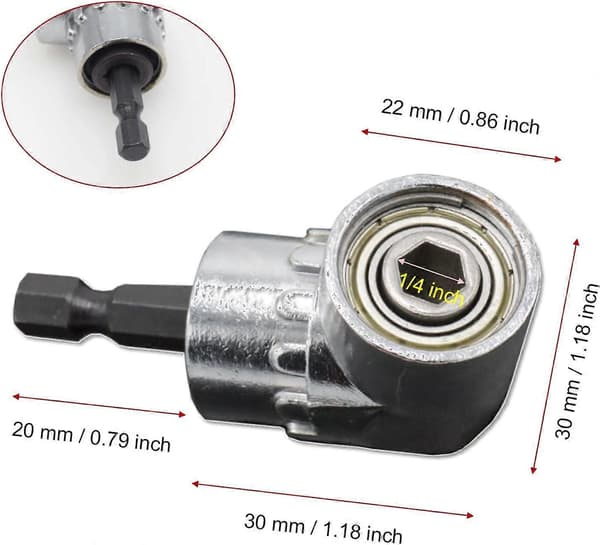 Joyangy 105 Graders Vinkel Drill Adapter Strømskrutrekker Drillforlengelse