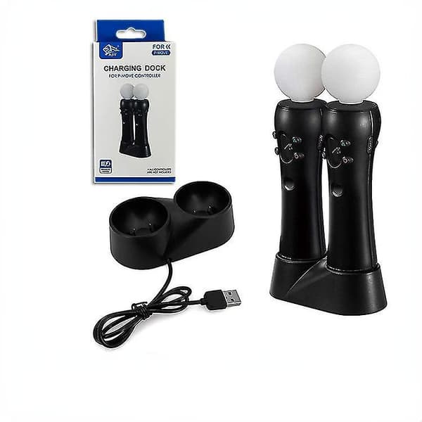 Lader for spillkontrollere til Sony PS4 VR Move Motion Controller Playstation Play Station PS 4