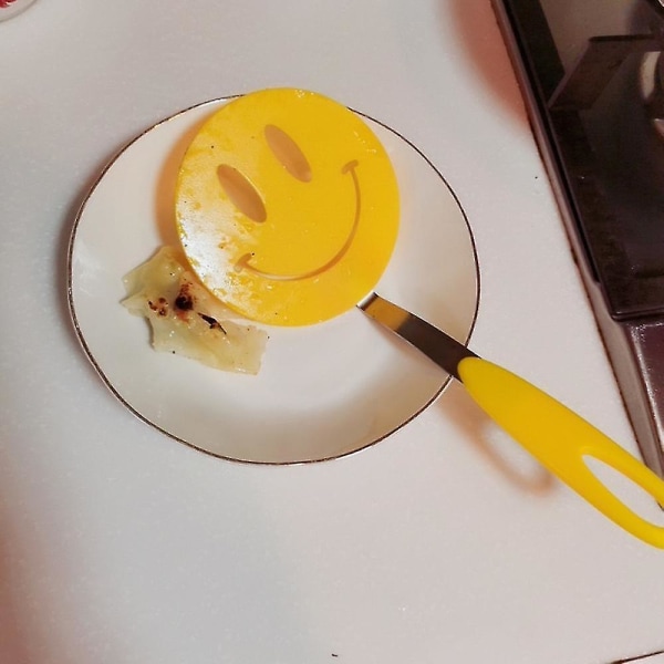 Spatulart Smiley Nylon Flex Turner, Silikonilla Yhdistetty Keittiöväline, Kestävä Teräskahva, Sopii Tarttumattomiin Pinnoitteisiin, Kasvot