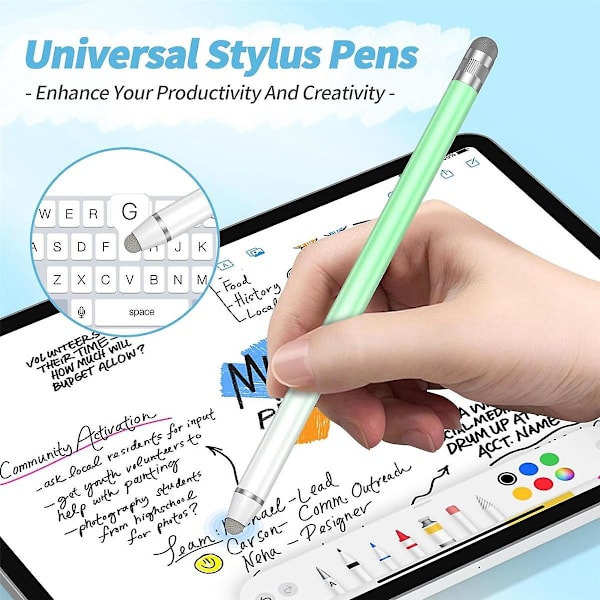 2 stk. Universal Stylus Touch Penne, høj følsomhed Fiber Tips, passer til / Tablet og alle berøringsskærme - a (FMY)