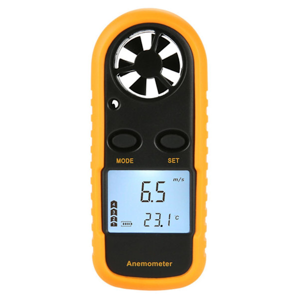 GM816 Håndholdt Digital Anemometer Termometer LCD Display Vindhastighed Temperaturmåler 3V