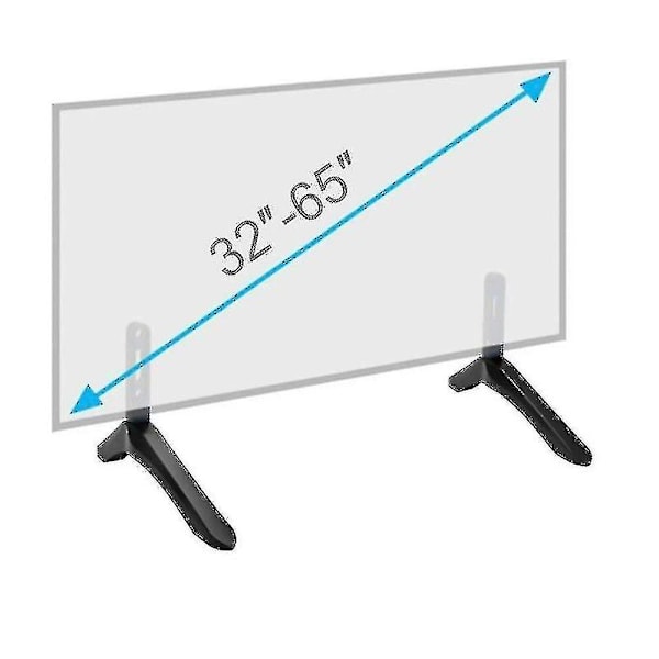 Universal TV-Stativ Base Mount Metal TV-Beslag Bordholder Til 32-65 Tommer TV