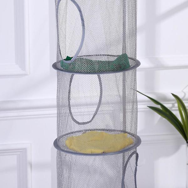 4-lags Mesh-brett for oppbevaring av leker for barn, sammenleggbart, hengende kurv, diverse oppbevaringsstativ Yellow