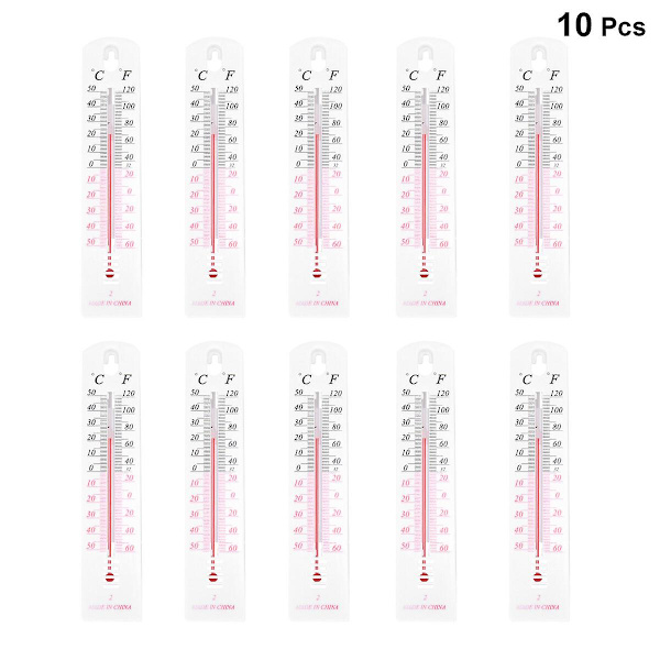 10 stk./sæt Indendørs Termometer Brug Nøjagtig Celsius Fahrenheit Display Termometer As Shown 10pcs