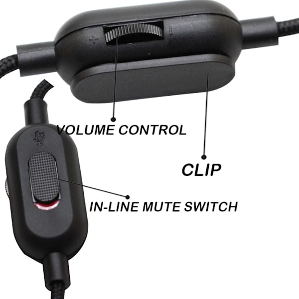 3,5 mm Han-Volym Boom Mic-Kabel för Sony WH-1000XM4/1000XM3 Ljud Clearspeak Universal Kabel med Boom Mikrofon Sladdar