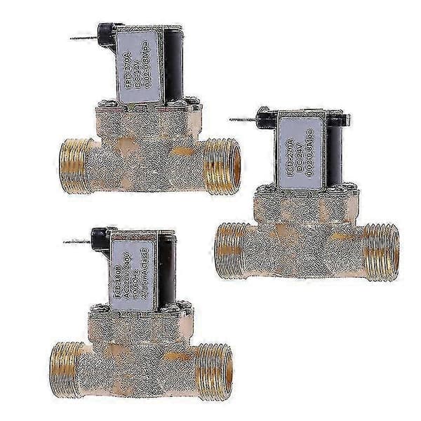 Messing Vand Magnetventil 1/2 Tomme - 12V DC/24V DC/220V AC, Installation af Solvarmer
