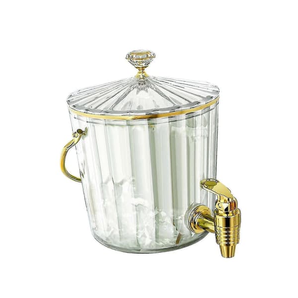 2l Drikkedispenser med tappekran Juicekanne for juice lemonade Clear