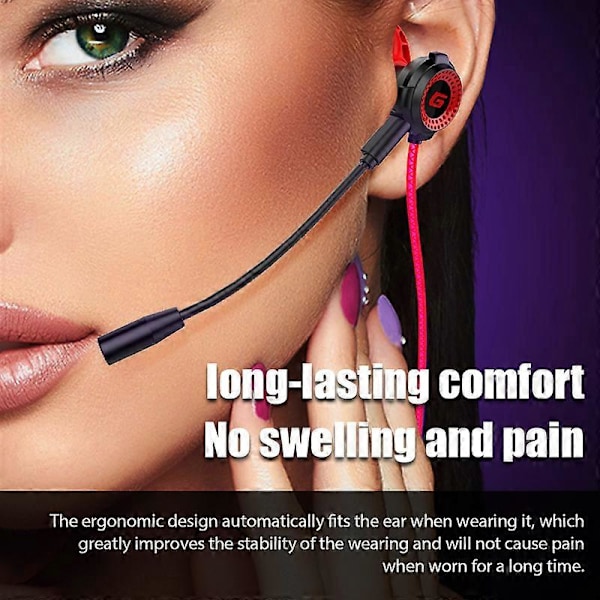 G20 Gaming Hodetelefoner In-Ear Stereo Headset Datamaskin Bærbar Universell Ledningsført Hodetelefon Kule Vanntette Med Mikrofon 2