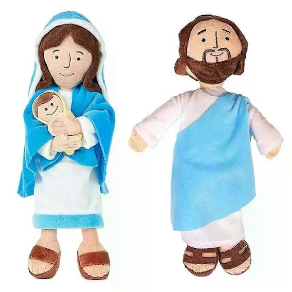 Ystäväni Jeesus pehmolelu täytetty nukke klassinen Kristus uskonnollinen pelastaja hymyilevä Jeesus Neitsyt Maria juhlapalvelukset fanit lasten lahja A4