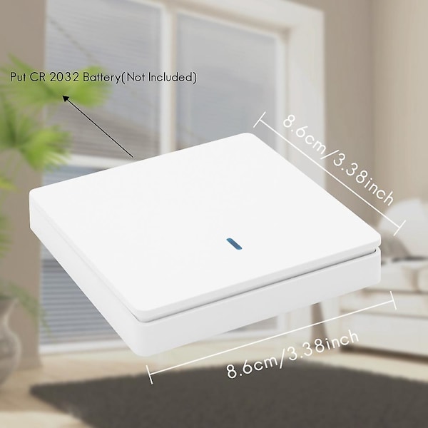 Trådlös Smart Ljusbrytare RF 433MHz Belysningskontroll Intelligent Brytare AC 90-250V 10A Modul (1 White