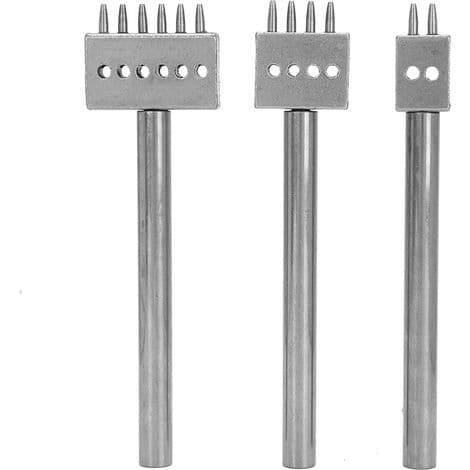3 STK Læderstanseværktøjssæt - Stanseværktøj til bælter, tasker og tilbehør (5mm, 2+4+6mm)