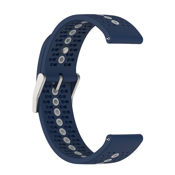 Värikäs 22 mm kellonranneke Suunto Race S -kellolle, sininen + harmaa