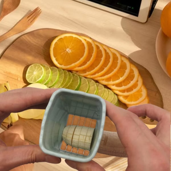 Kuppslicer Fruktslicer Eggslicer Rustfritt Stål Jordbær Banan Kutter Mini Slicer Kjøkken Gadgets Verktøy Green 1Pc