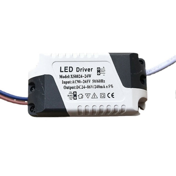 2 st LED-drivruttagbar strömförsörjning 8-24W konstant strömdrift Strömförsörjning Lämplig för LED-lampor LED-remsor