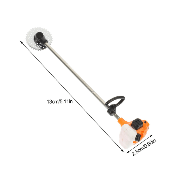 Mini Husklippermodell Miniatyr PVC Klipper Dukke Hageverktøy Modell Dekor Orange 13X2.2CM