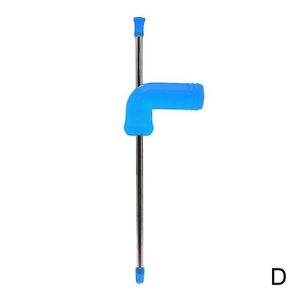 1 Pack Öl Snorkel Sugrör Öl Hopper Tratt Dubbel Snorkel Dricka Öl Bar Verktyg Festlig Fest Dispenser Öltapp blue