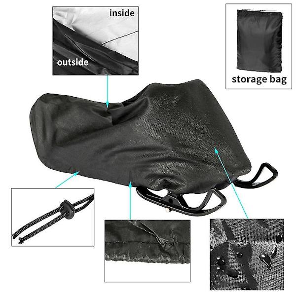 Snöskoteröverdrag Vattentätt Damm Trailerbart Överdrag Anti-UV Vinter Motorcykel Utomhus Svart 145x51x4 Black