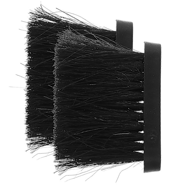 2 st Kaminkvastborsthuvuden Ersättningshuvud Kaminkvastborsthuvuden Ersättningskaminkvastrengöringstillbehör Black 11.20X9.50X3.00CM
