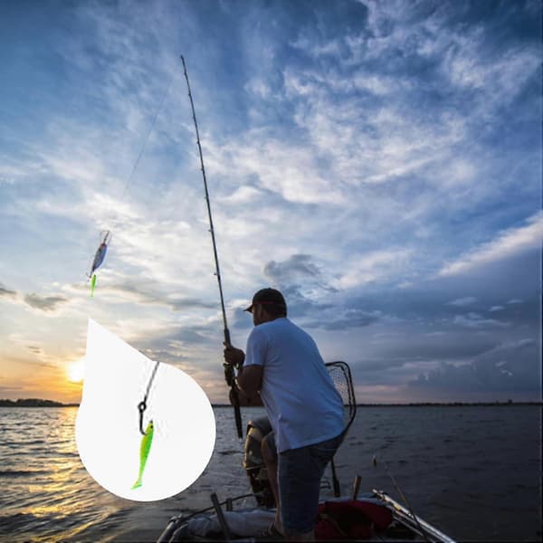 Fiskelokker 8 cm Geddelokker 30 stk. Bløde Paddle Tail Swimbaits i 6 Plast