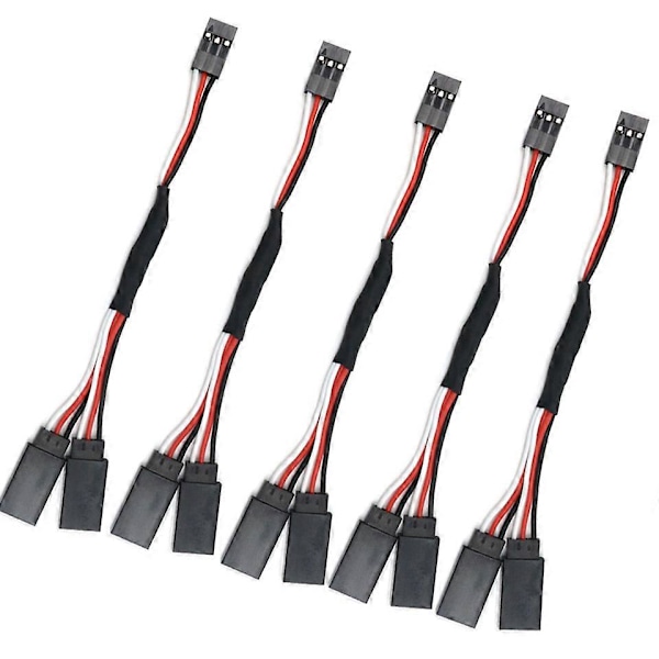 5st 10st RC Servo Y-förlängningskabel Ledningskabel 100/150/200/300/500mm För RC Servo JR Futaba RC Flygplan Helikopter Bil DIY 10pcs 300mm D Cable