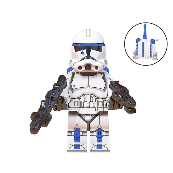 8 st/ set Star Wars Minifigur monterade byggstenar Leksaker Echo Jesse Rex Figur Samlarleksak XH