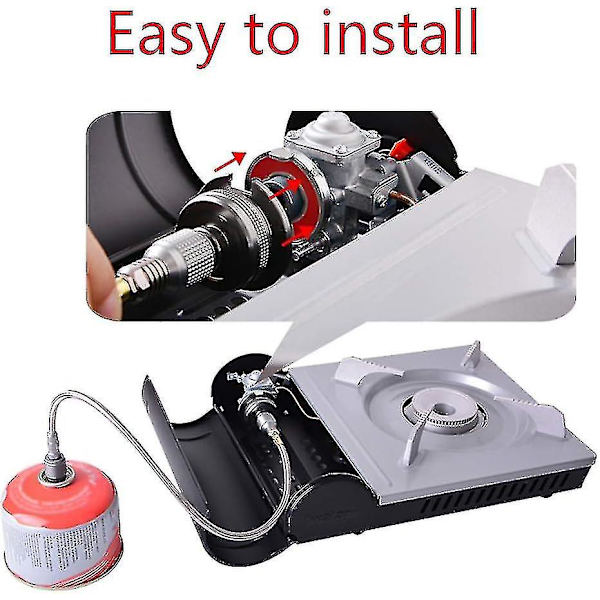 1 st Gasadapter Konverter Campingkök Gasanslutning Flaska Adapter För Utomhus Picknick Vandring Inomhus Trekking-WG