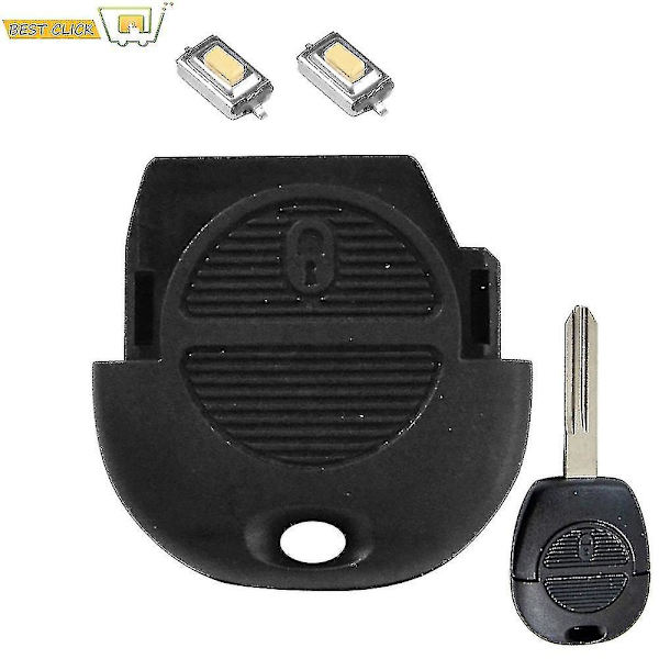 2 Knapper Bilnøgle Udskiftning Fjernbetjening Nøgle Cover Shell Til Nissan Micra Almera Primera X-trail Navara Patrol Maxima Med Switch Kb